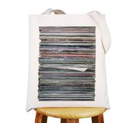 MYSOMY Vinyl Record Tote Bag Vinyl Collector Gifts Musician Gifts DJ Record Album Shoulder Bag (Vinyl UK)