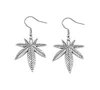 MYSOMY Weed Earrings for Women Marijuana Leaf Dangle Earrings with Card Marijuana Jewelry Stoner Gifts for Weed Lovers (Earrings)
