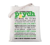 MYSOMY What I Learned from Psych Tote Bag Psych TV Show Inspired Gift Gus and Shawn Fan Shoulder Bag Pineapple Gift (Psy TB)