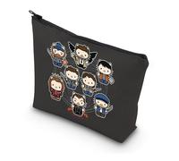 MYSOMY Winchester Brother TV Show Inspired Makeup Bag Dean & Sam & John Fans Cosmetic Bag Natural TV Show Fans Gift (Natural Bag)