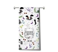 MYSOMY Witches Kitchen Towel Salt Rosemary Lavender Love Gifts Owens Sisters Gifts Midnight Margaritas Towel (Witches UK)
