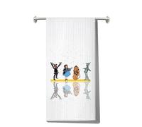 MYSOMY Wizard Dorothy Kitchen Towels Lion & Tin Man & Scarecrow & Dorothy Gifts Follow The Yellow Brick Road Ruby Slippers Gifts (4animal UK)