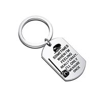 MYSOMY Woodworking Gifts Sometimes When I'm Feeling Really Crazy I'll Only Measure Once Funny Carpenter Gifts Keychain (I'll only measure once KS)