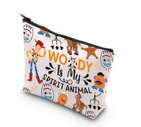 MYSOMY Woody Makeup Bag Woody Fans Gifts Woody is My Spirit Animal Cartoon Woody and Jessie Cartoon Movie Zipper Pouch (Woody Spirit)
