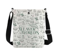 MYSOMY Writer Crossbody Bag Literary Writer Gift Author Gifts Author Shoulder Bag Novelist Gifts Weaver Of Worlds Gifts (Weaver Of Worlds cb2)