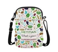 MYSOMY WSNANG Dietitian Crossbody Bag Registered Dietitian Cosmetic Bag Dietitian Thank You Gift Nutritionist Gift (Dietitian CB UK)