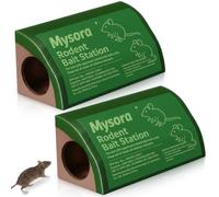 Mysora 2 Pack Ceramic Stations with Replaceable Tray, Heavy Duty Reusable Boxes for Indoor Outdoor