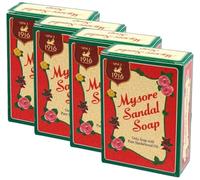Mysore Sandal Soap Pure Sandalwood soap, (pack of 4)
