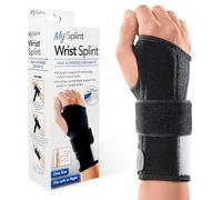 MySplint Custom-Fit Wrist Splint - Heat-Activated, Moldable Thermoplastic Support for Carpal Tunnel, Tendonitis, Arthritis, and Injury Recovery - Ultra-Plush, Adjustable & Remoldable for Added Comfort