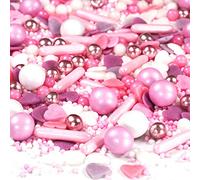 mySprinkles 90 g Sugar Sprinkles Sleeping Beauty Pink White - Colourful Sprinkles or Sprinkles are Perfect for Cake Decoration and Cookies Decoration for Christmas Children's Birthday Birthday Christening Wedding