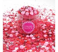 mySprinkles L'Amour Pink Red Sprinkles Cake Dekor - Perfect for Baking for Children's Birthday Party Valentine's Day Hearts Cake Cupcakes Muffins Cakepops, 180g