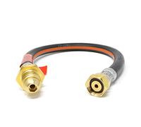 Mystatic 0.5M 20" PROPANE PIGTAIL W20 TO POL WITH NRV NON RETURN GAS HOSE CARAVAN LPG