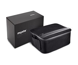 MYSTE XXXL Stash Box, Lockable Premium Smell Proof Storage Box, Large 29cm x 22cm x 12cm, StashBox Premium Black
