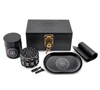 MYSTE Zodiac Stash Box with Accessories, Large Grinder 63 mm, Smell-Proof Lockable Combo Gift Set, Stashbox with Lock, Combo Kit, Rolling Tray Set
