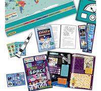 Mysteries in Time Space Activity Pack for Kids aged 6-11, with history Book & Magazine, perfect for screen-free Plane, Travel, Holiday, Wedding, Homeschool Fun KS2 Home ed