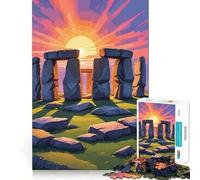 Mysteries of Stonehenge Jigsaw Puzzles for Teenagers 1000 Pieces Strong Logic Toy Shared Fun Clear Edge Lovely Present (38x26cm)