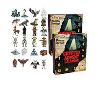 Mysteries of the Unknown - 2025 Cryptid Advent Calendar, 2025 Cryptid Advent Calendar - Unbox The Unknown This Christmas, with 24 Different 2D Acrylic Paranormal, for Tree Decor & C ryptid Fans (2pcs)