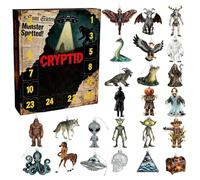 Mysteries Of The Unknown Advent Calendars, 2025 Cryptid Advent - Unbox The Unknown This Christmas, 24 Days Of Legends, 2D Acrylic Paranormal Calendar Christmas For Adult