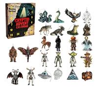 Mysteries Of Unknown 24-Day Countdown Calendar Monsters Legends Pendants Acrylic Paranormal Collectible Pendant for Xmas Tree Decorations