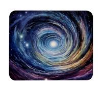 Mysterious Abstract Starry Sky Plush Surface Mouse Pad, Thickened Anti-Slip Mat for Office & Gaming