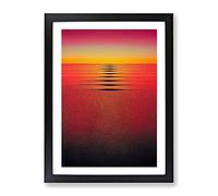 Mysterious Abstract Sunset Framed Wall Art Print A2 Black