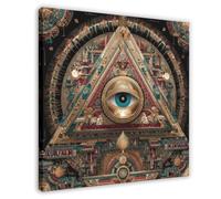 Mysterious All-Seeing Eye Poster Canvas Poster Bedroom Decor Landscape Office Room Decor Gift 16" L X 16" W