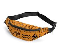 Mysterious Ancient Egypt Clipart Printed Crossbody Fanny Pack Fashion Waist Bag with Adjustable Strap for Men Women