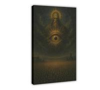 Mysterious And Sacred Visions - The All-Seeing Eye And Ancient Figures Canvas Poster Bedroom Decor Landscape Office Room Decor Gift 16x24inch(40x60cm)