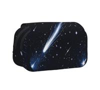 Mysterious Aurora Double-Clamshell Printed Pen Pouch, Oxford Organizer