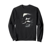 Mysterious Bearded Smoker Face With Rising Smoke Sweatshirt