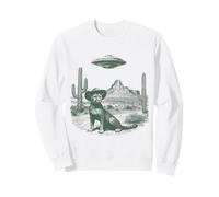Mysterious Big Cat Hat Unidentified Craft Arid Scene Sweatshirt