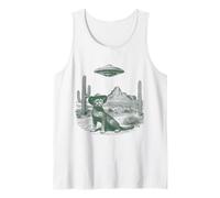 Mysterious Big Cat Hat Unidentified Craft Arid Scene Tank Top