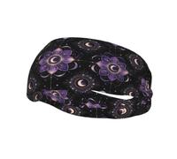 Mysterious Blue Lotus Unisex Sweat Absorbing Headband for Men Women Workout