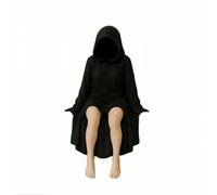 Mysterious Bookshelf Sculpture,Resin Death Black Robe Queen Bookshelf Figure Sitting Statue,Gothic Spooky Sculpture Desktop Figurine Ornament,For Garden,Bookshelf,Halloween (Model3)