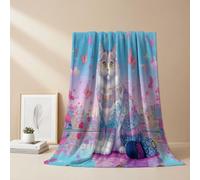 Mysterious Breathtaking microfiber Blanket Anti Pilling All season Throw Blankets, Cozy Durable Soft Light Blankets Planet Universe For Office Couch Cinema Gifts Quality Washable 70 x 100cm Blue