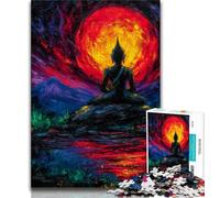 Mysterious Buddha Statue 1000 Piece Jigsaw Puzzles for Teenagers Gifts,Help The Brain Exercise Addictive Toys to Cultivate Patience Great Gift 38x26cm