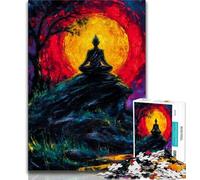Mysterious Buddha Statue Jigsaw Puzzles for Adults 1000,Challenging To Complete But Fun And Humorous Educational Game for Birthday 50x75cm
