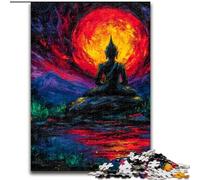 Mysterious Buddha Statue Jigsaw Puzzles for Teenagers, Learning Educational Toys Family Games Suitable for Desktop Decoration (50x75cm)