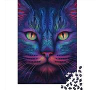 Mysterious Cat856 Paper 1000 Pieces Jigsaw Puzzle for Adults Creative Rectangular Puzzle Brain Exercise Challenge Game 1000pcs (38x26cm)