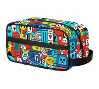 Mysterious Characters. Travel Toiletry Bag for Men ，Pattern Hanging Dopp Kit - Waterproof Shaving Bag Bathroom Bags Wash Bag for Toiletries Accessories, Color8, 10.5"L x 4.4"W x 5.3"H