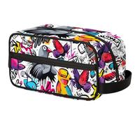 Mysterious Characters. Travel Toiletry Bag for Men ，Pattern Hanging Dopp Kit - Waterproof Shaving Bag Bathroom Bags Wash Bag for Toiletries Accessories, Color3, 10.5"L x 4.4"W x 5.3"H