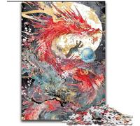 Mysterious Chinese Dragon 1000 Piece Jigsaw Puzzle for Adults Teens, Stress Reliever Difficult Challenge for Home Decoration for 14+ (26x38cm)