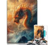 Mysterious Chinese Dragon Jigsaw Puzzles for Teenagers 1000 Piece,for Educational Game Challenge Toy Unique Home Decor And Gifts 38x26cm