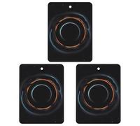 Mysterious Cosmic Black Holes Car Air Freshener, 3 Pcs Square Hanging Air Freshener Cards, Long Lasting Fragrance Scented Cards for Car, Home, Office Black-style