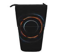 Mysterious Cosmic Black Holes Expandable Stand Pencil Pouch, Multi-Design Oxford Fabric, Adjustable Height, Multi-Use Cosmetic Bag