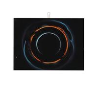 Mysterious Cosmic Black Holes - Kitchen Drying Mats for Dishes Washable Absorbent Dish Draining Mat Heat Resistant Drying Pad for Countertop 18 x 24 in
