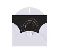 Mysterious Cosmic Black Holes Pearlescent Greeting Cards - Horizontal All Occasion Cards with Envelopes, Elegant Shimmer Card for Birthday, Christmas, Blank Inside