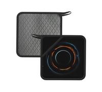 Mysterious Cosmic Black Holes Printed Square Silicone Hot Mat (7.1 inches) - Suitable for Frying Pans, Ovens, Grills, Kitchen Tables