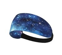 Mysterious Cosmic Starry Sky Sweatband Sports Headband for Running,Yoga,Basketball,Fitness Workout Stretchy Unisex Hairband.