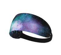 Mysterious Cosmic Starry Sky Sweatband Sports Headband for Running,Yoga,Basketball,Fitness Workout Stretchy Unisex Hairband.